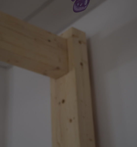 Zawiesie terapeutyczne na belce drewnianej mocowanie ściana/noga do 5 metrów długości