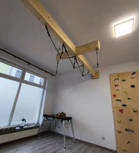 Belka drewniana z poprzeczką i zawiesiem linowym do 6m