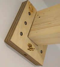 Belka drewniana z poprzeczką i zawiesiem linowym do 6m